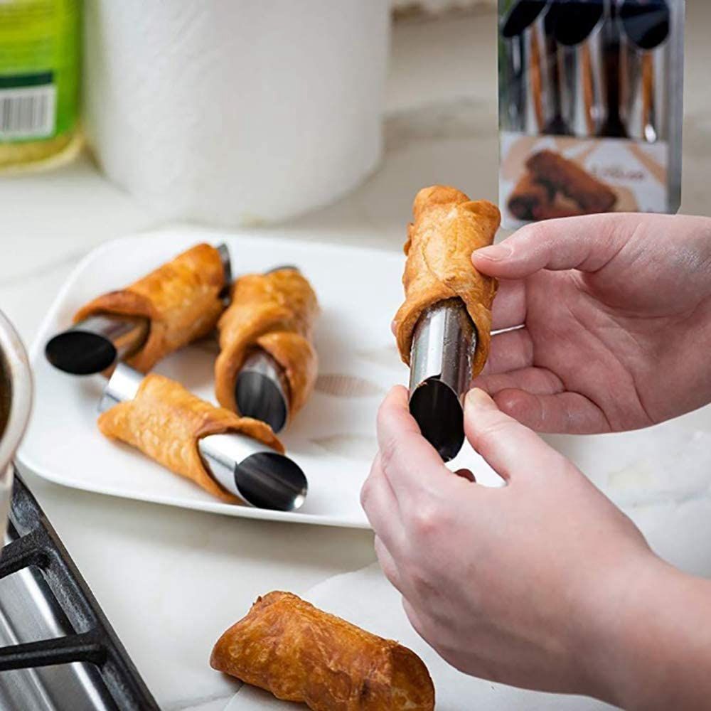 Danish Pancake Pan - metal 6 pcs/set danish cannoli forms