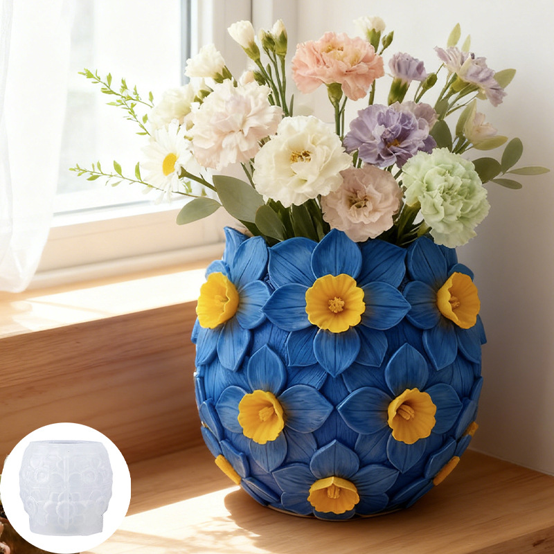 3D Flower Vase Silicone Mold L - Potsticker Mold review and price