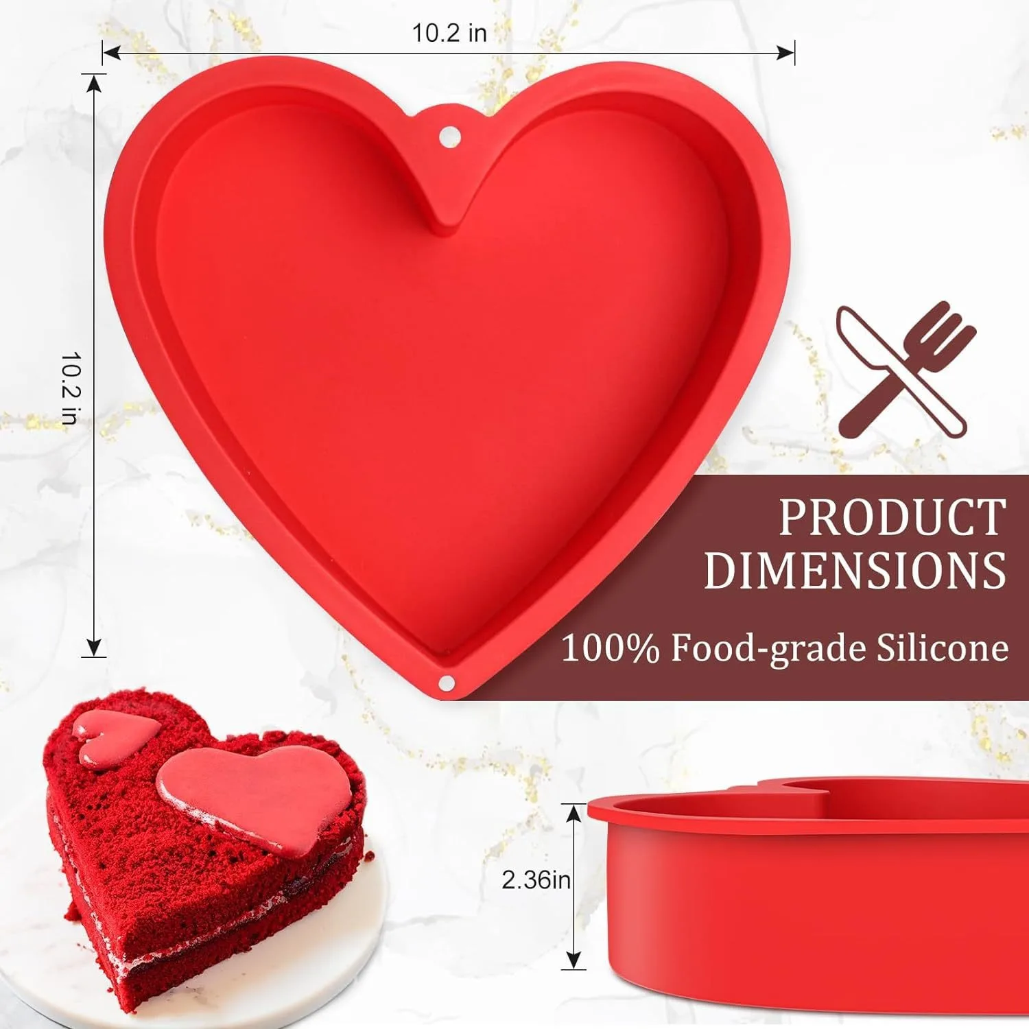 8/10in Silicone Heart Shaped C - Bunny Cake Mold review and price